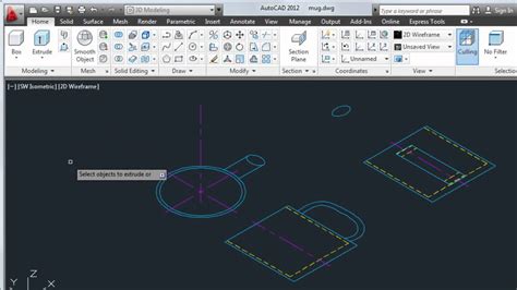 Else draw a shape or doodle you wish to create. Convert 2D Objects to 3D — AutoCAD 2012 - YouTube