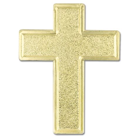 Pinmart Traditional Gold Plated Cross Religious Church Lapel Pin