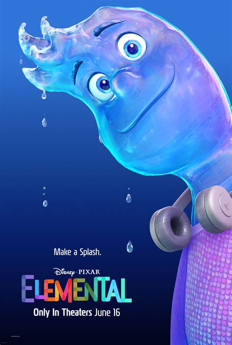 Wade Elemental Character Poster Pixar Photo