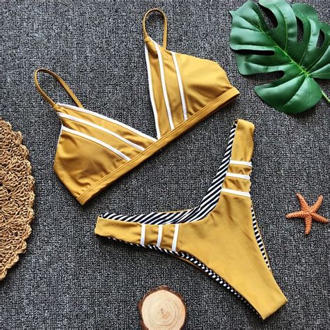 Two Pieces Swimsuit Women Thong Swimwear Bather Micro Bikini Set