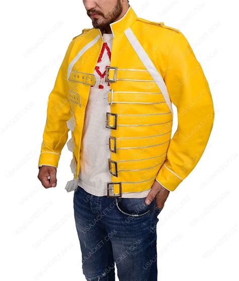 Also, its looks are somewhat unique. Freddie Mercury Jacket | Quick Rock Band Yellow Jacket