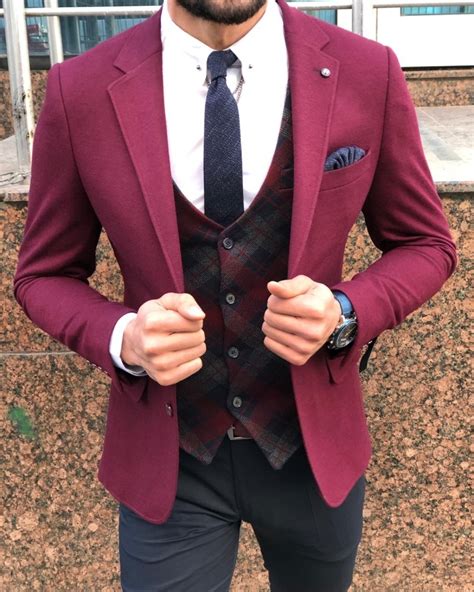 Buy Purple Slim Fit Suit By With Free Shipping