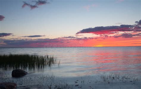 Beautiful Sunset Over The Baltic Sea Stock Photo Image Of Colorful