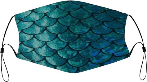 Mermaid Fish Scale Face Mask Washableandreusable Breathable