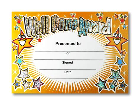 Check 'well done' translations into malay. Sparkling Well Done Certificates - SuperStickers
