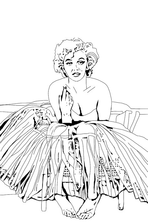 Marilyn Monroe Coloring Pages Free