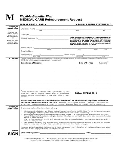 2022 Medical Reimbursement Form Fillable Printable Pdf And Forms