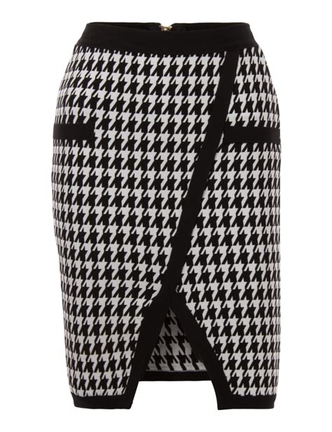 Houndstooth Pencil Skirt Fashion Fab Boutique Houndstooth Pencil