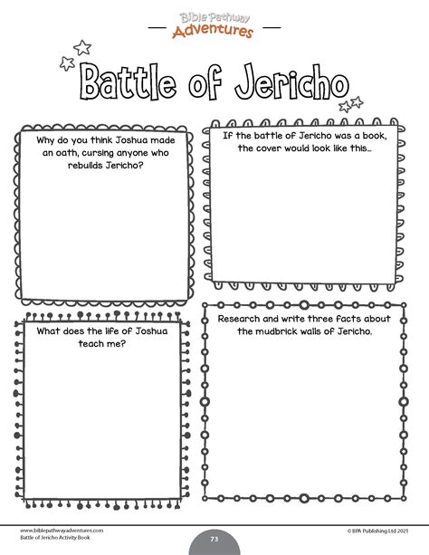 Battle Of Jericho Worksheet For Kids Battle Of Jericho Activity Book