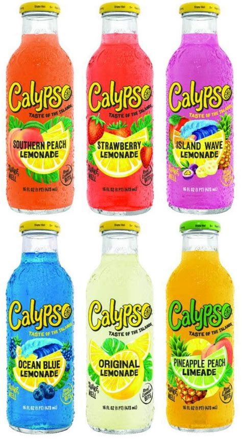 Calypso Lemonades 16 Ounce Glass Bottles 6 Pack 6 Flavor Sampler Pack