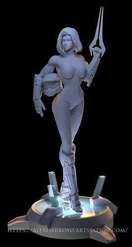 Female Halo Spartan Light Armor D Print Model D Model D Printable