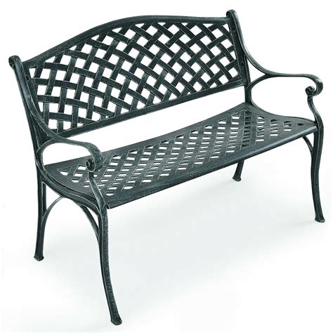 Garden Bench Cast Ironmetal Frame Wood Picnic Seat Outdoor Patio