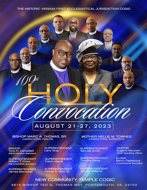 109th Holy Convocation Historic First Jurisdiction Of Virginia