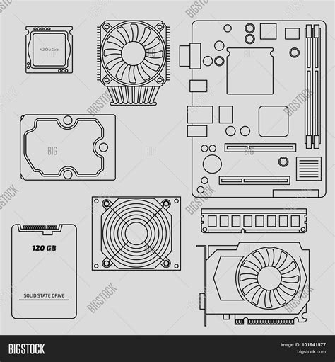 Computer Components Vector And Photo Free Trial Bigstock