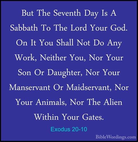 Exodus 20 Holy Bible English
