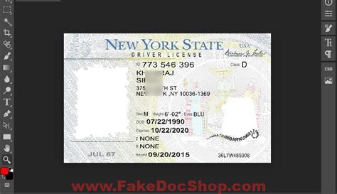New York Drivers License Template In Psd Format Fakedocshop