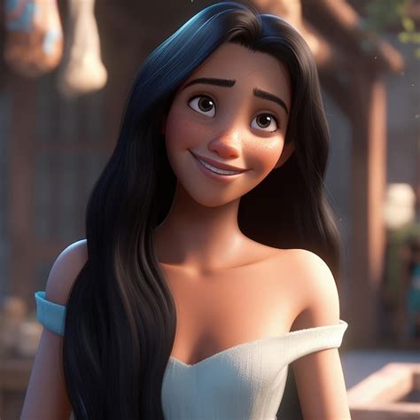 Premium Ai Image Beautiful Girl Character Cartoon Disney Or Pixar