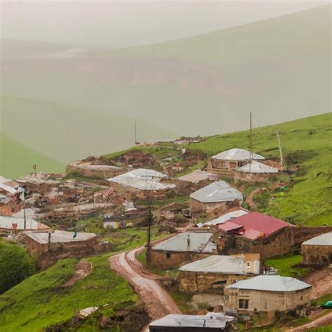 Khinalug Village Guba In Azerbaijan Overviewprominent Features