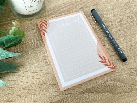 To Do List Notepad Bohemian Abstract Notepad Tear Off Etsy Uk