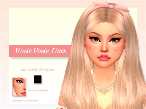 Ladysimmer94s Rosie Posie Liner Sims 4 Cas Sims Cc Nose Highlight