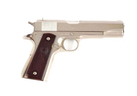 Lot Detail C Rare Colt Nickel Pre 70 Model 1911 A1 Pistol