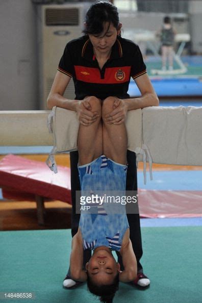 Young Chinese Gymnasts Training