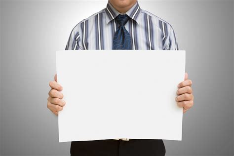 A Business Man Holding Blank Paper A Business Man Holding Flickr