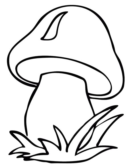 ️simple Mushroom Coloring Pages Free Download