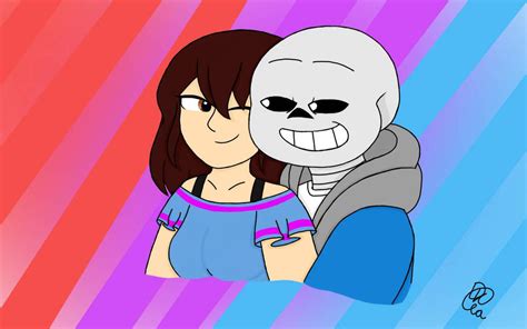 Sans X Frisk Hug 2 By Starpaintspeed On Deviantart