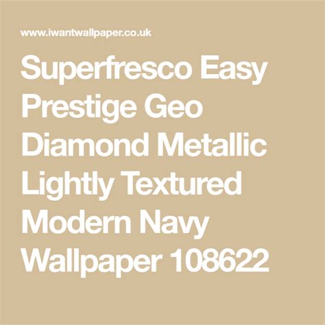 Prestige Geo Diamond Metallic Lightly Textured Modern Navy Wallpaper In