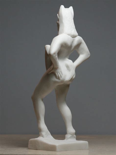 Satyr Faunus Faun Phallus Nude Male Greek Handmade Statue Sculpture