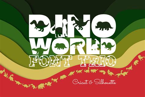 Dino World Trio Font By WADLEN Creative Fabrica