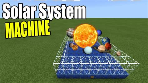 How To Make A Solar System Machine Minecraft Bedrock Edition Mcpe
