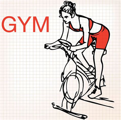 Exercise Bike Clip Art Vector Images And Illustrations Istock
