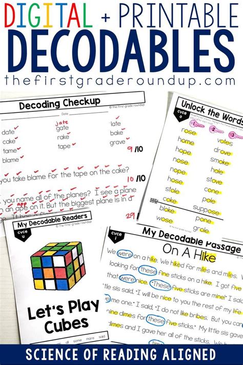 Decodable Readers And Decodable Reading Passages First Grade Reading