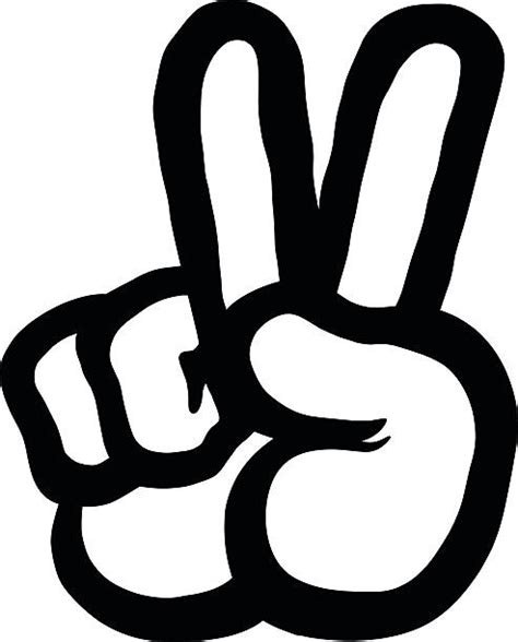 Best Hand Peace Sign Text Background Illustrations Royalty Free Vector
