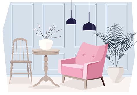 Download Vector Living Room Interior Illustration Vector Art Choose
