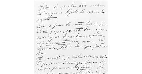 Carta De Testamento De Getulio Vargas Original Sample Site L
