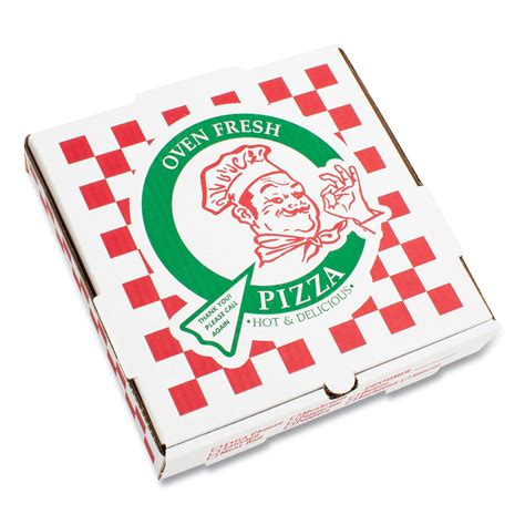 Gen Pizza Box Corrugated Kraft Pizza Boxes E Flute Whiteredgreen