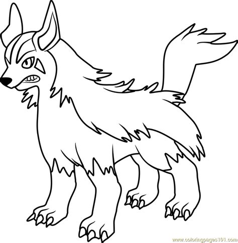 Mightyena Pokemon Coloring Page Free Pokémon Coloring Pages