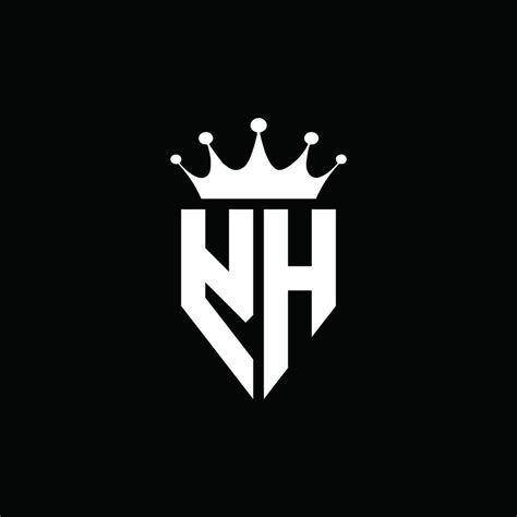 Yh Logo Monogram Emblem Style With Crown Shape Design Template 4235311 Vector Art At Vecteezy