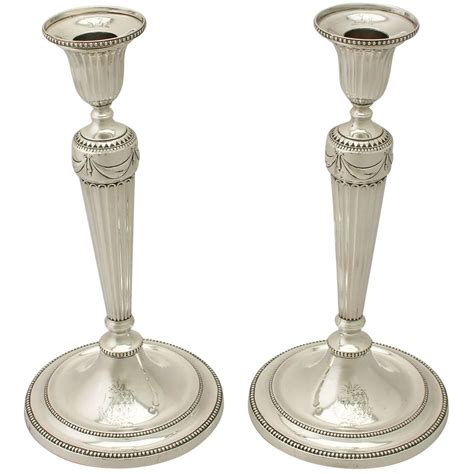 Sterling Silver Candlesticks Antique George Iii For Sale At 1stdibs