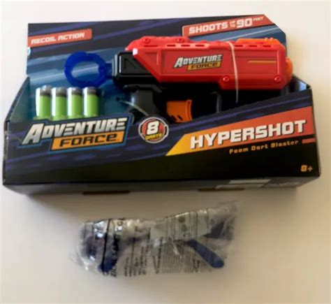 Adventure Force Hypershot Foam Dart Gun Blaster Incl Darts Safety