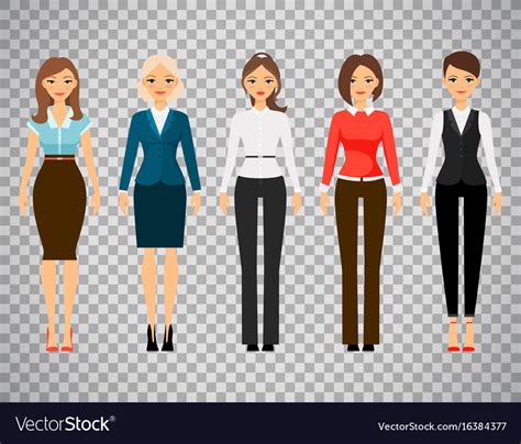 Women In Office Dress Code Clothes Royalty Free Vector Image