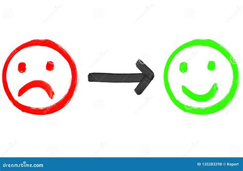 Emotion Concept From Sad To Happy Stock Illustration Illustration Of