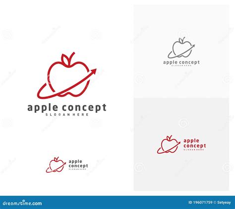 Apple With Arrow Logo Design Vector Template Fruits Apple Icon Symbol