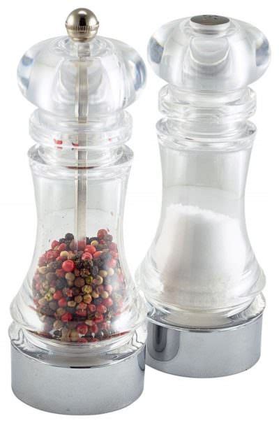 Acrylic Pepper Mill And Salt Shaker Set Catering Products Direct