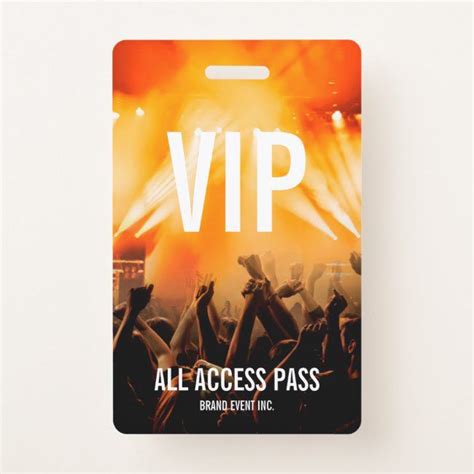 Vip All Access Pass Concert Event Badge Zazzle Event Badges Vip