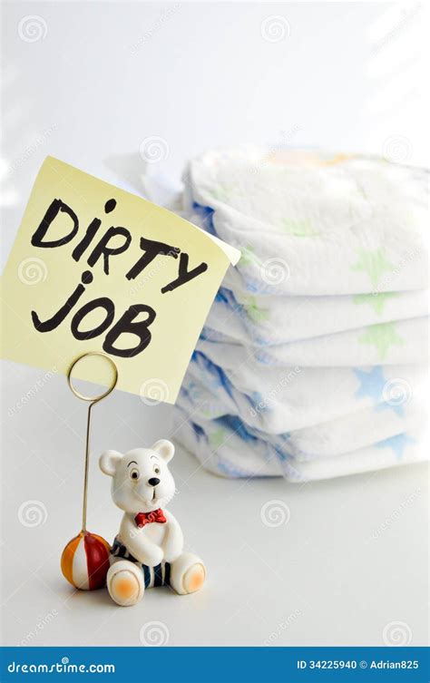 Changing Diapers Is A Dirty Job Stock Photo Image 34225940