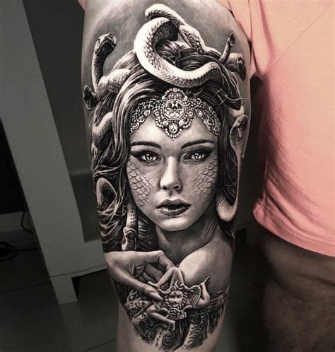 Black And Grey Tattoos World Tattoo Gallery Greek Tattoos Medusa